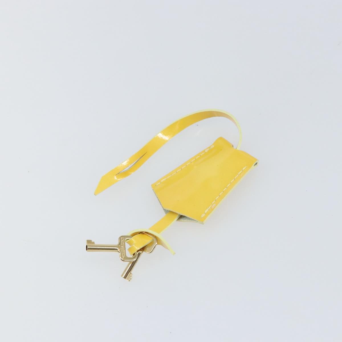 LOUIS VUITTON Monogram Vernis Spring Street Bag Lime Yellow M91068 Auth ti3534