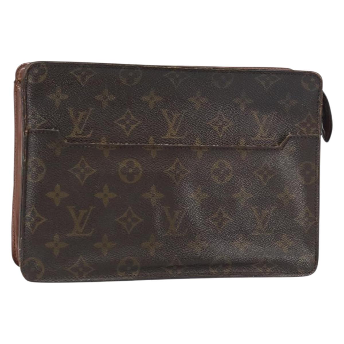 LOUIS VUITTON Monogram Pochette Homme Clutch Bag M51795 LV Auth ti3535