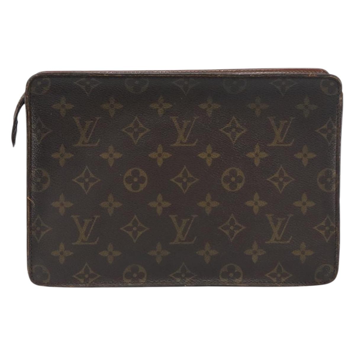LOUIS VUITTON Monogram Pochette Homme Clutch Bag M51795 LV Auth ti3535