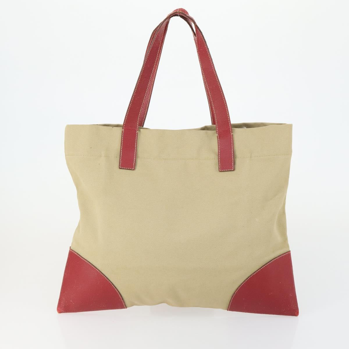 PRADA Bag Nylon Leather Canvas 4 Set Orange Beige Khaki Brown Auth ti3540