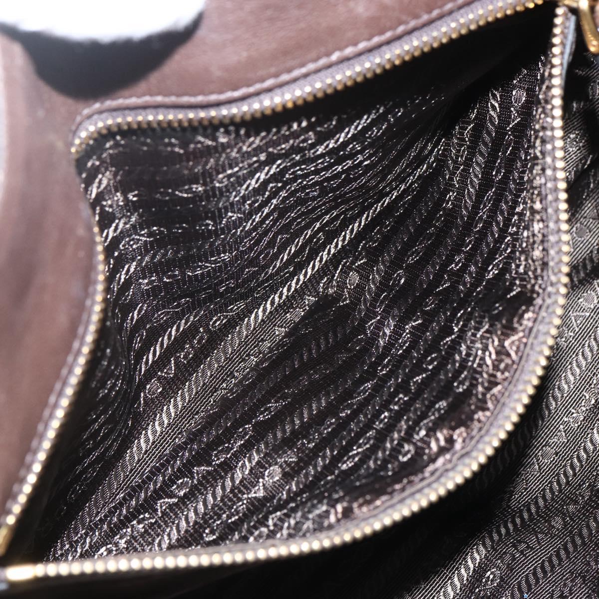 PRADA Hand Bag Nylon 2way Khaki Gold Auth ti3541