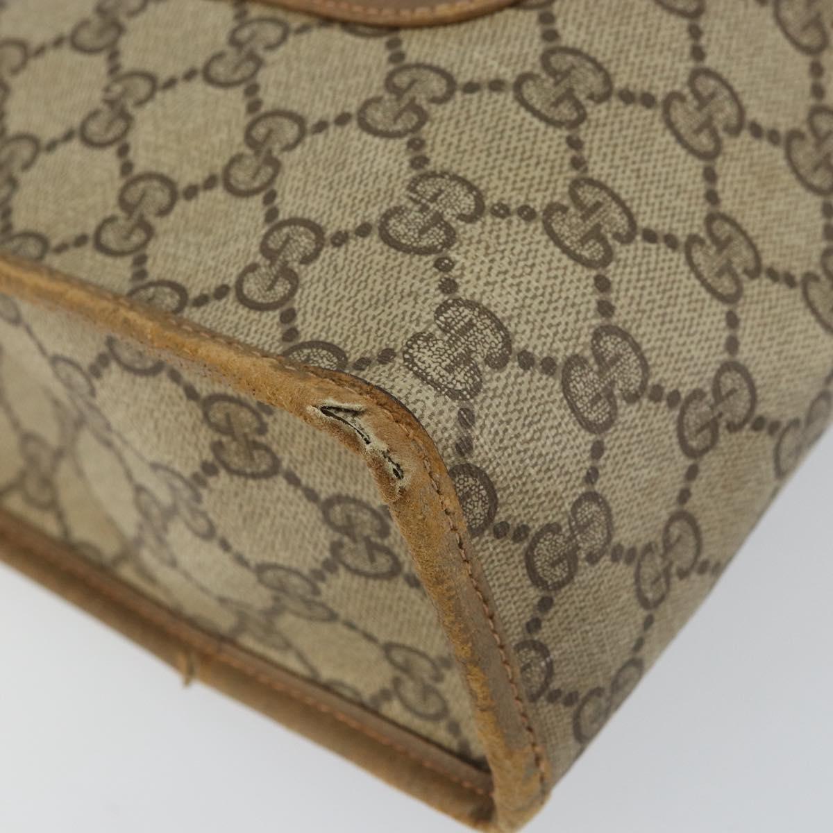 GUCCI GG Supreme Web Sherry Line Tote Bag PVC Beige Red 89 02 997 Auth ti3542