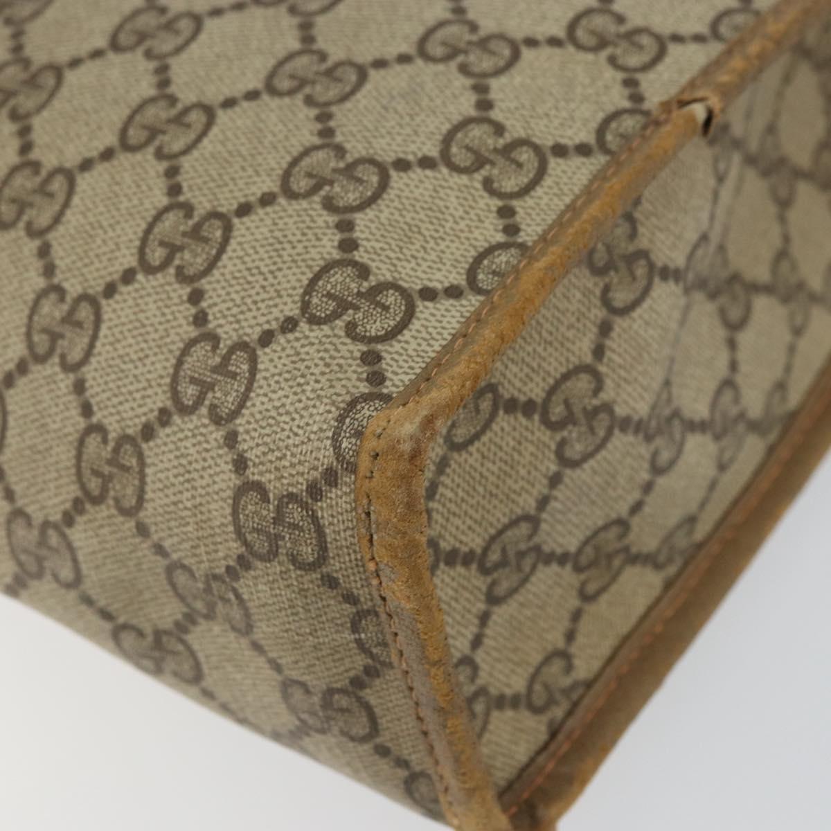 GUCCI GG Supreme Web Sherry Line Tote Bag PVC Beige Red 89 02 997 Auth ti3542