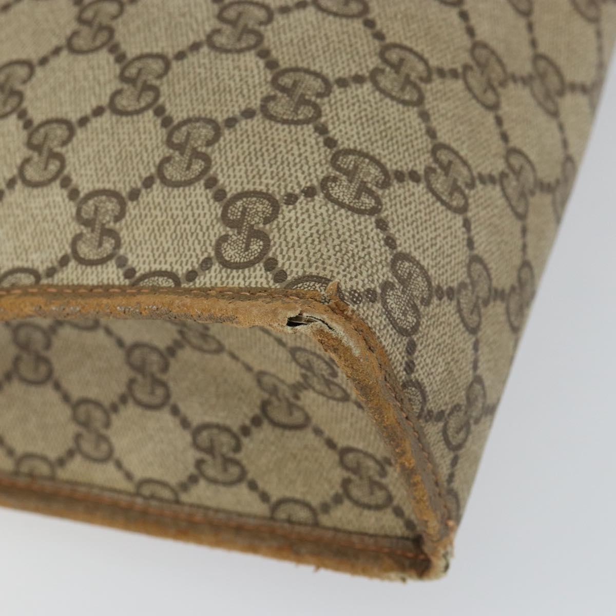 GUCCI GG Supreme Web Sherry Line Tote Bag PVC Beige Red 89 02 997 Auth ti3542