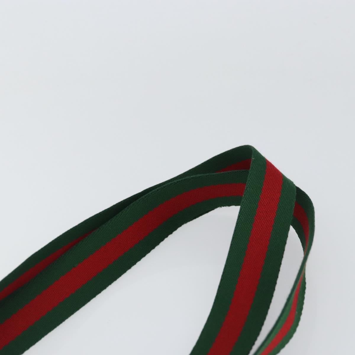 GUCCI GG Supreme Web Sherry Line Tote Bag PVC Beige Red 89 02 997 Auth ti3542