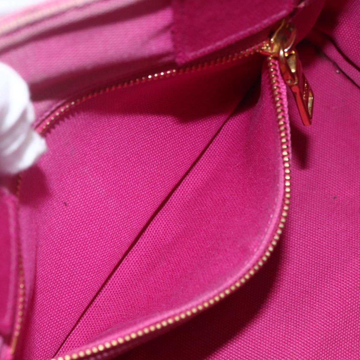 PRADA Canapa PM Hand Bag Canvas 2way Pink Gold Auth ti3547
