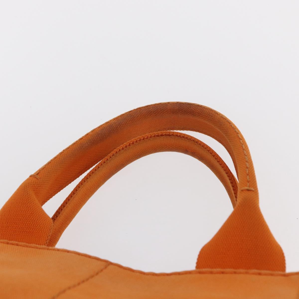 PRADA Canapa GM Hand Bag Canvas Orange Auth ti3548