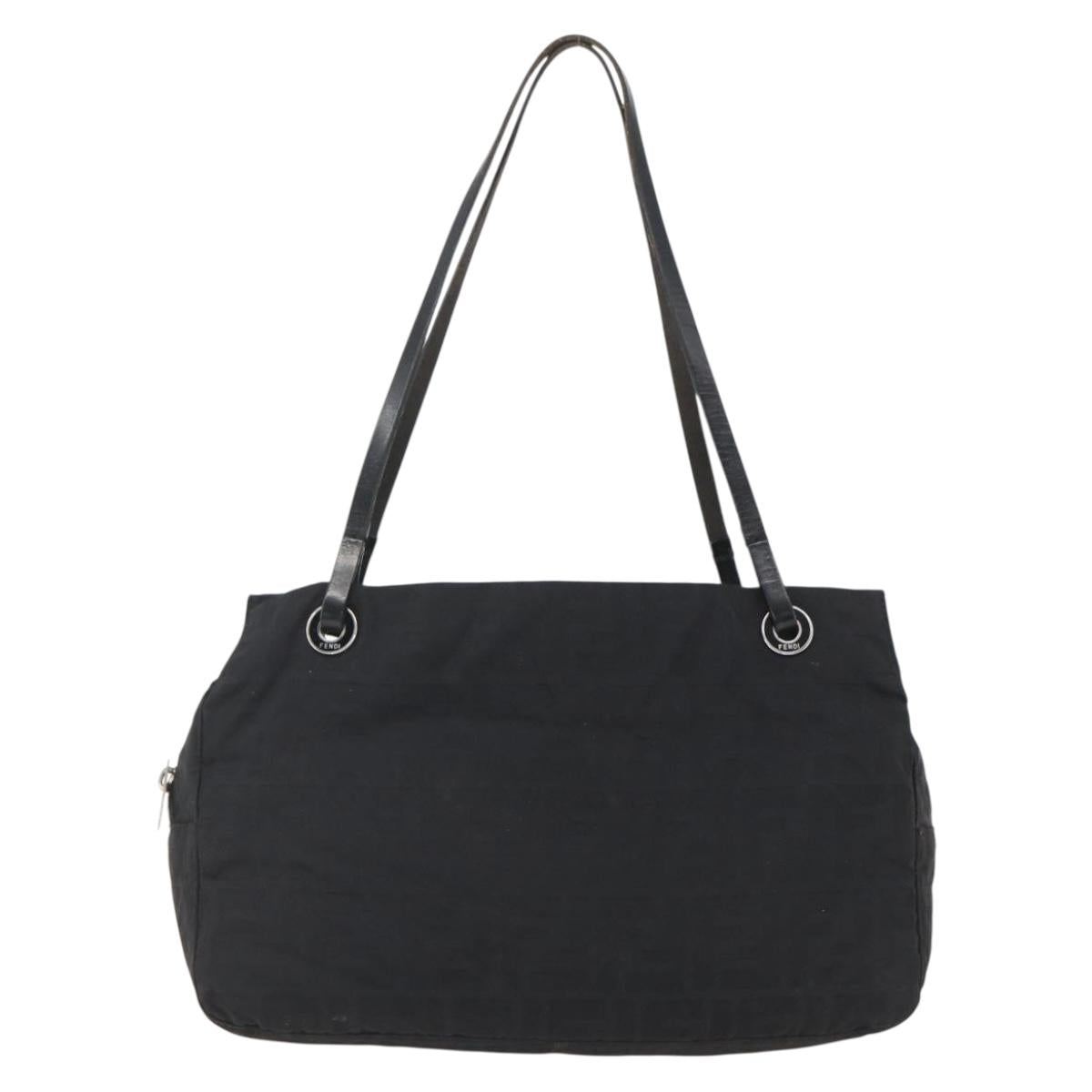 FENDI Zucca Canvas Tote Bag Black Auth ti3550