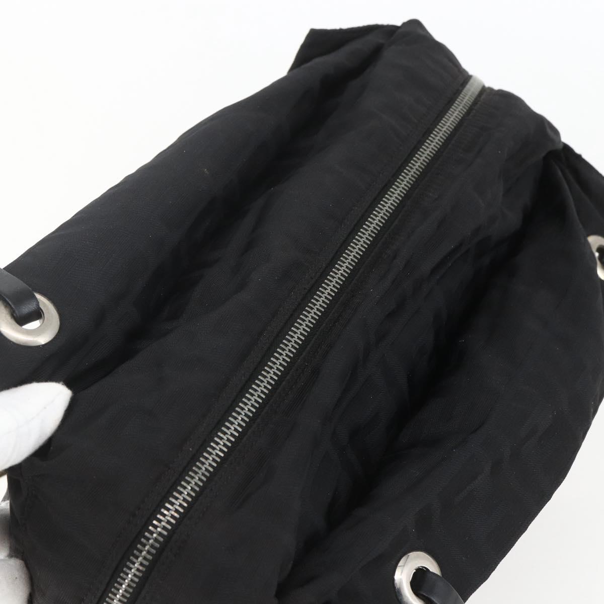 FENDI Zucca Canvas Tote Bag Black Auth ti3550