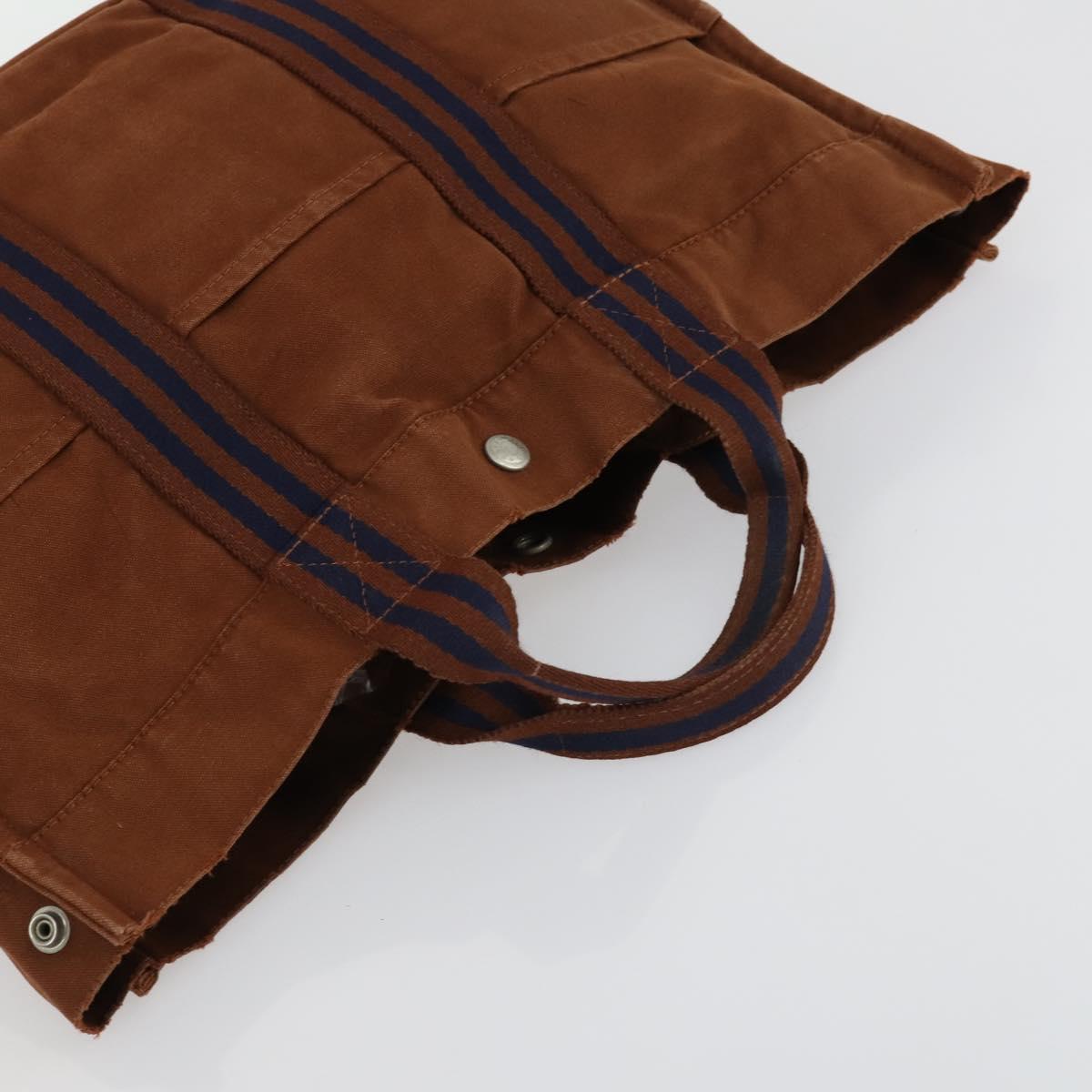 HERMES Fourre Tout Hand Bag Canvas 5 Set Black Navy Gray Red Brown Auth ti3567
