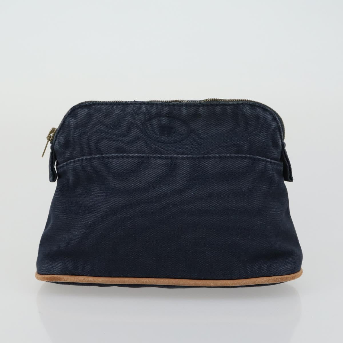 HERMES Bolide Pouch Canvas 5 Set Light Blue Orange Yellow Navy Red Auth ti3568