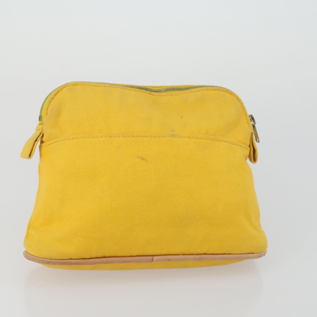 HERMES Bolide Pouch Canvas 5 Set Light Blue Orange Yellow Navy Red Auth ti3568
