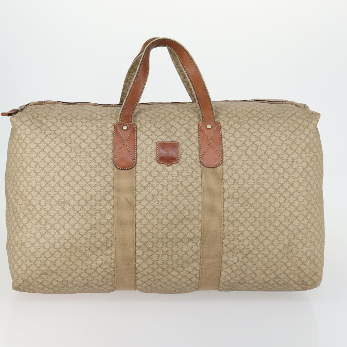 CELINE C Macadam Macadam Canvas Bag PVC Canvas 3 Set Brown Navy Auth ti3574