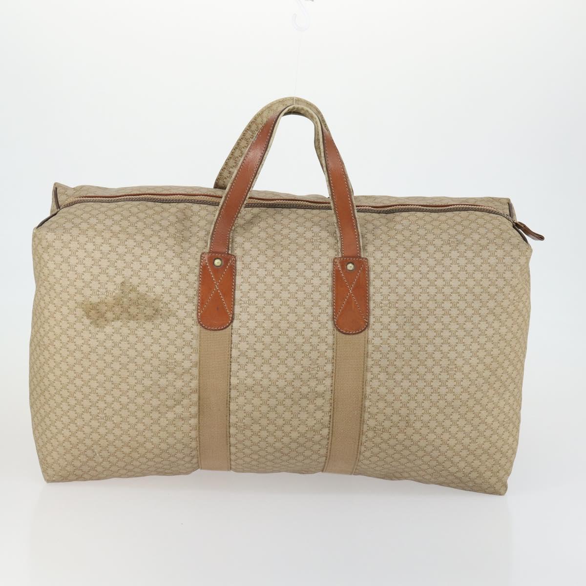 CELINE C Macadam Macadam Canvas Bag PVC Canvas 3 Set Brown Navy Auth ti3574