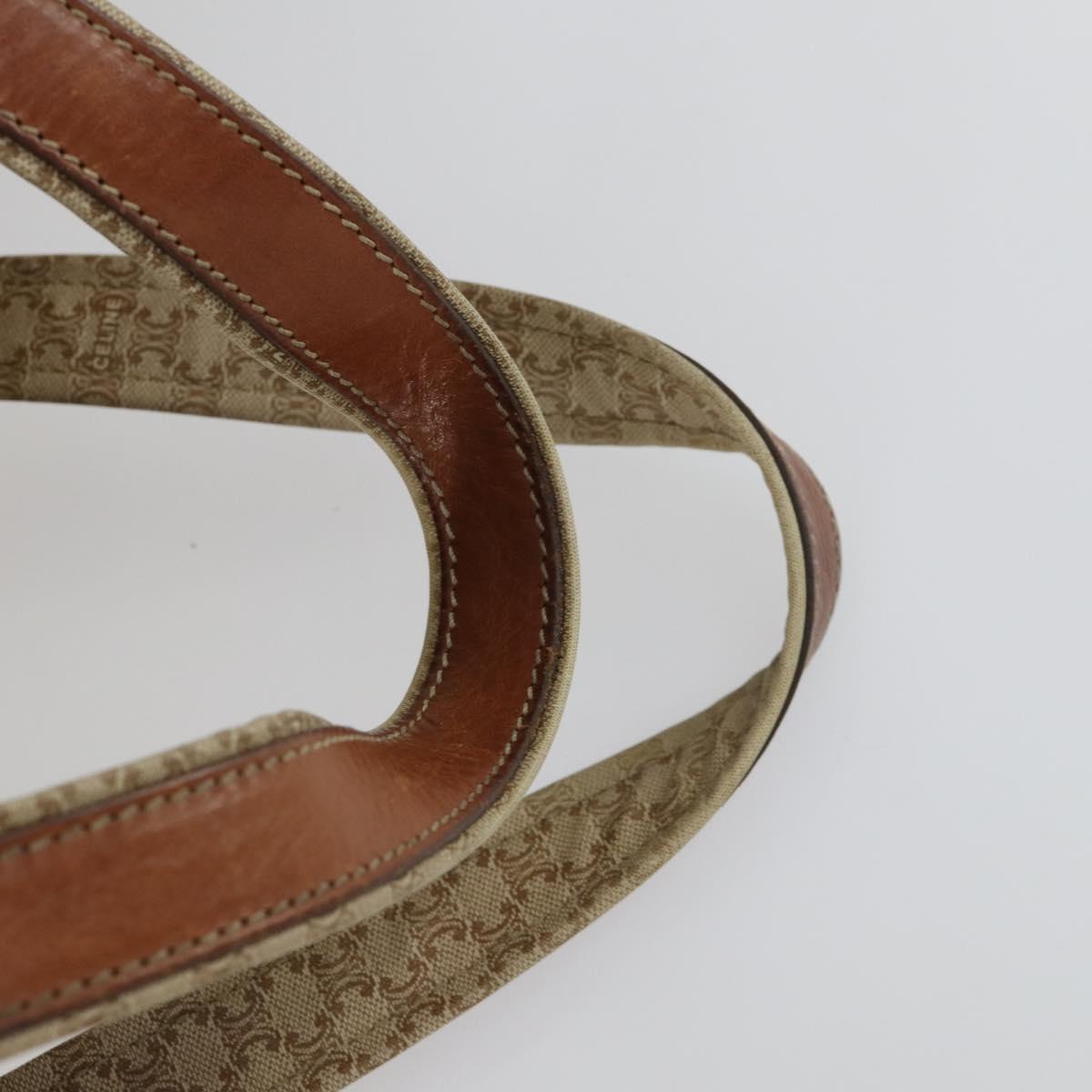 CELINE C Macadam Macadam Canvas Bag PVC Canvas 3 Set Brown Navy Auth ti3574