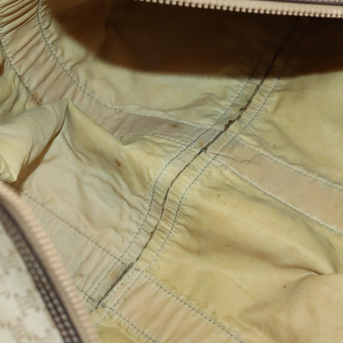 CELINE C Macadam Macadam Canvas Bag PVC Canvas 3 Set Brown Navy Auth ti3574