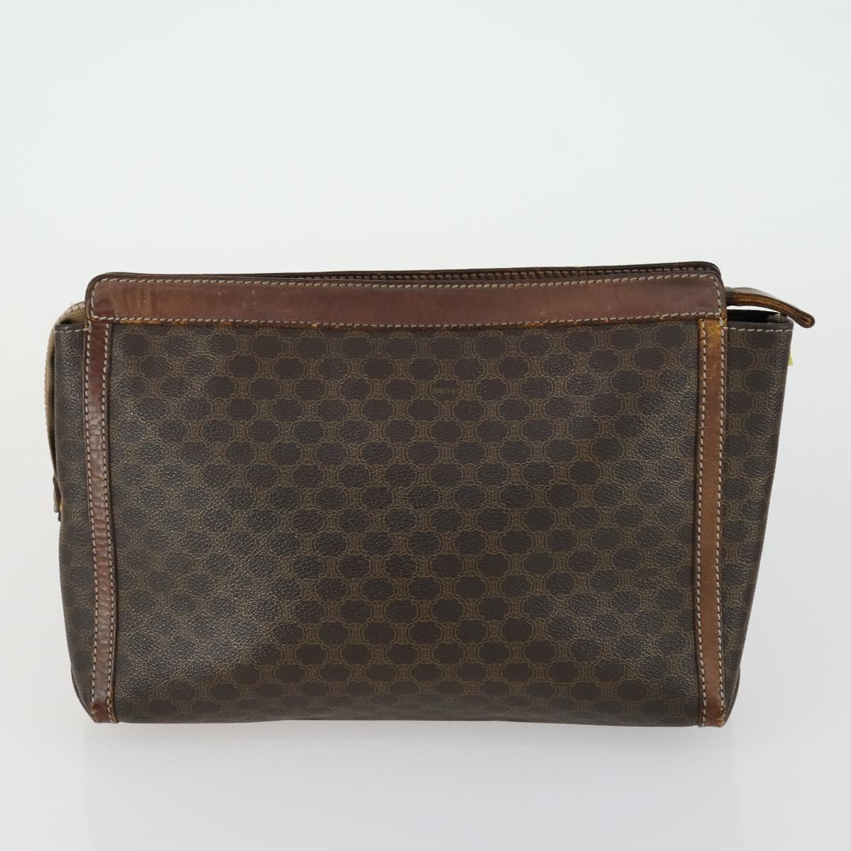 CELINE Gucci GG Supreme Macadam Canvas Bag PVC 4 Set Brown Beige Auth ti3575