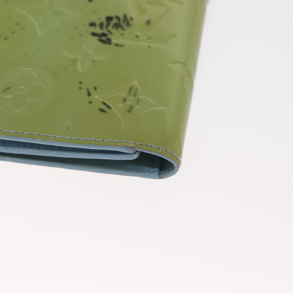 LOUIS VUITTON Monogram Vernis Walker Wallet Baby Blue M91073 LV Auth ti3590