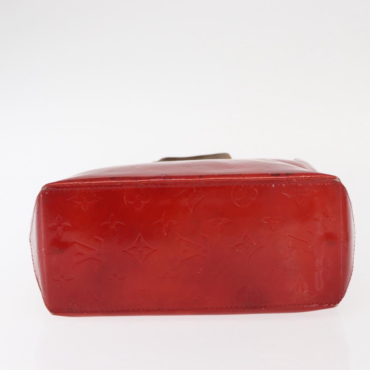 LOUIS VUITTON Monogram Vernis Reade PM Hand Bag Red Rouge M91088 LV Auth ti3591