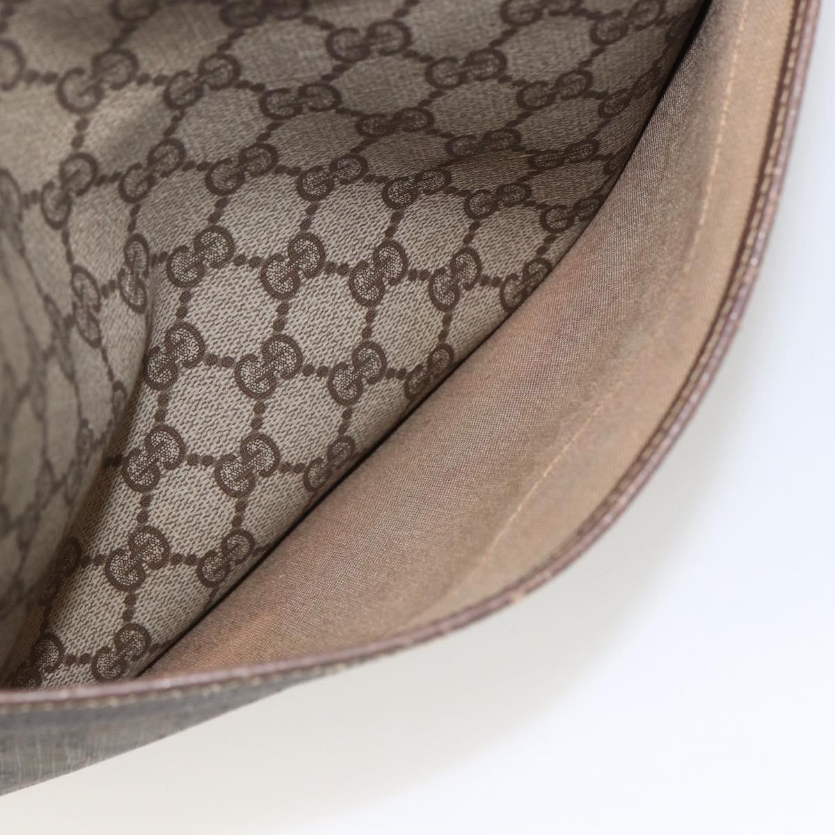 GUCCI GG Supreme Web Sherry Line Tote Bag PVC Beige Auth ti3595