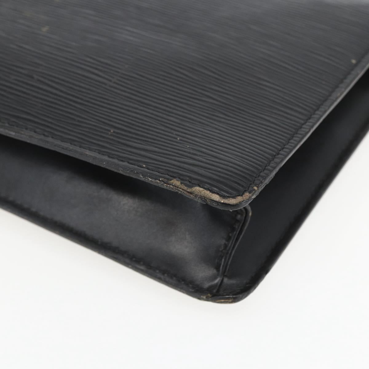 LOUIS VUITTON Epi Serie Dragonne Clutch Bag Black Noir M52612 LV Auth ti3606