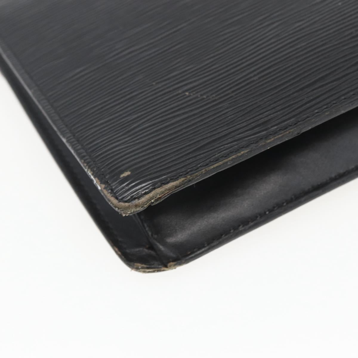 LOUIS VUITTON Epi Serie Dragonne Clutch Bag Black Noir M52612 LV Auth ti3606