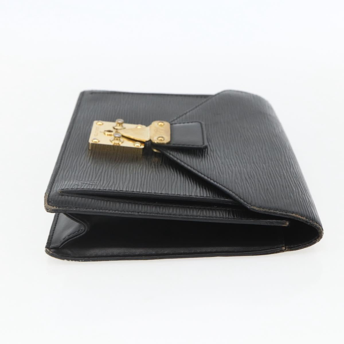 LOUIS VUITTON Epi Serie Dragonne Clutch Bag Black Noir M52612 LV Auth ti3606