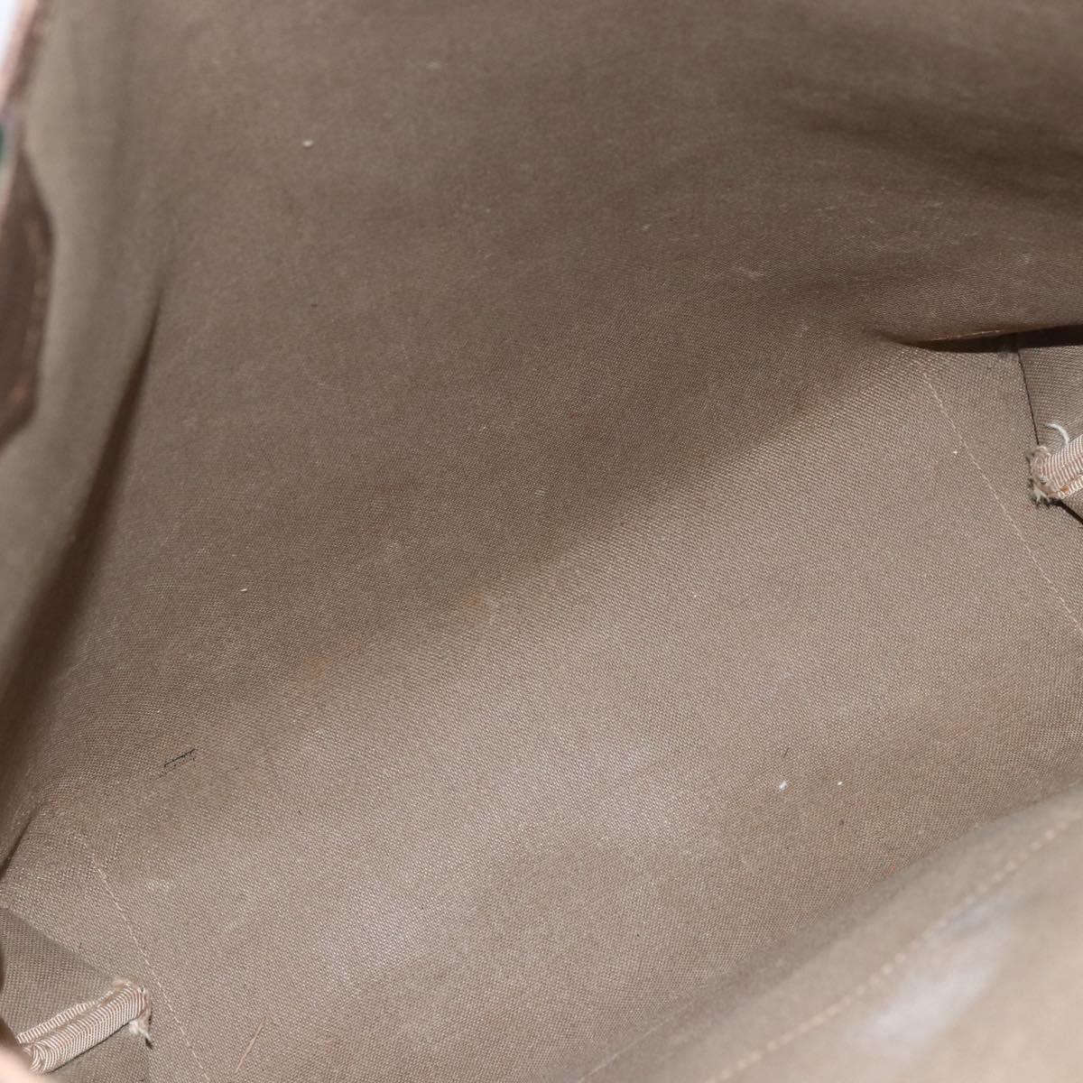 GUCCI GG Supreme Web Sherry Line Tote Bag PVC Beige Auth ti3608