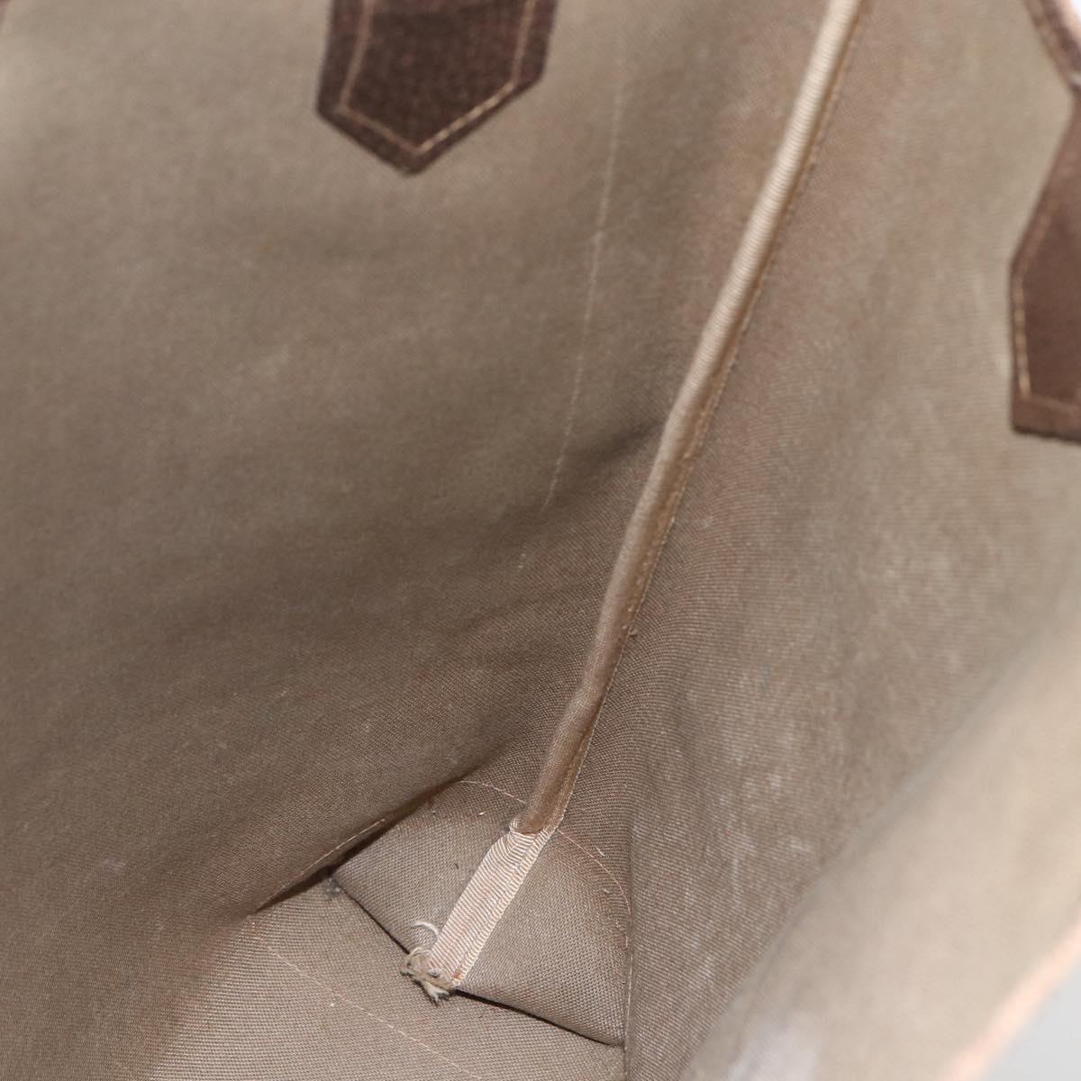 GUCCI GG Supreme Web Sherry Line Tote Bag PVC Beige Auth ti3608