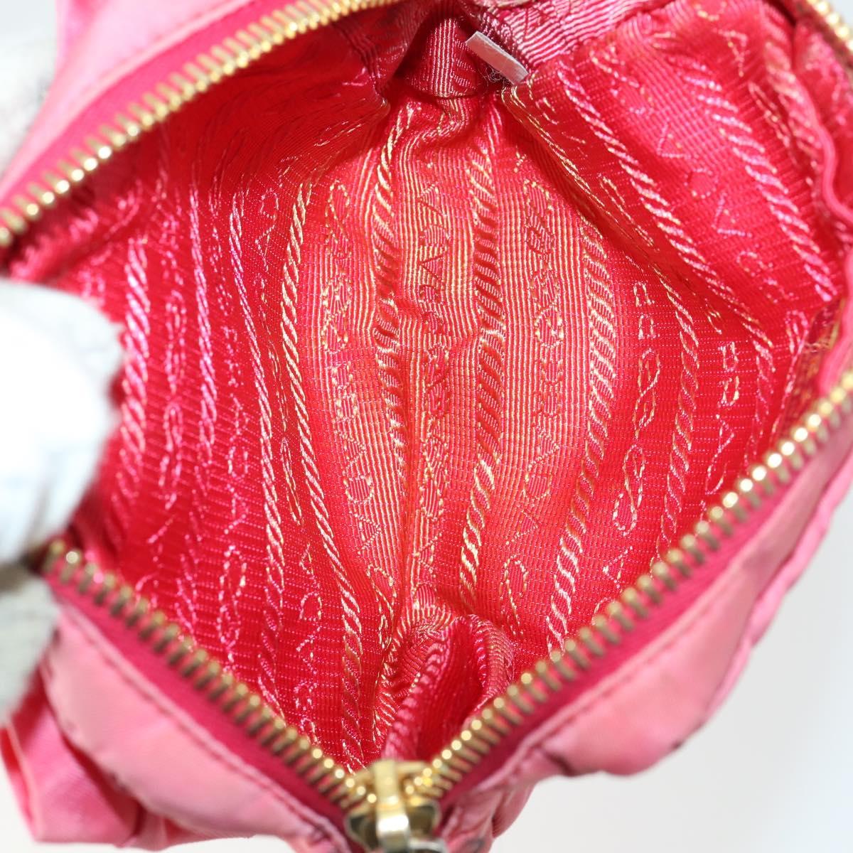 Christian Dior PRADA Pouch Nylon PVC 4 Set Pink Khaki pink Auth ti3613