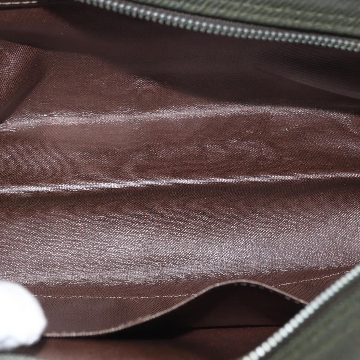 LOUIS VUITTON Taiga Parana Clutch Bag Grizzly M30758 LV Auth ti3615