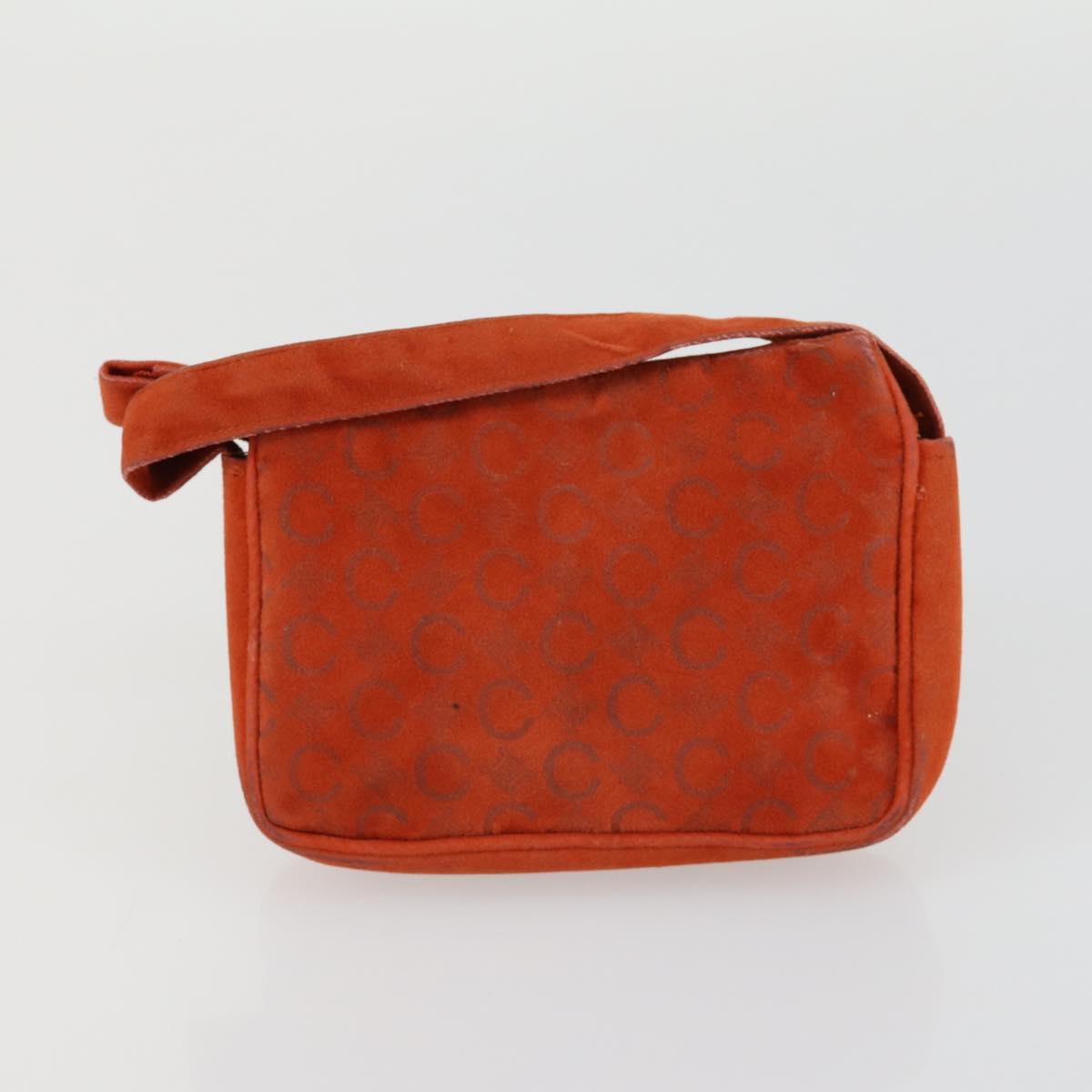 CELINE Macadam Canvas Bag PVC Leather Suede 3 Set Beige Orange Auth ti3616
