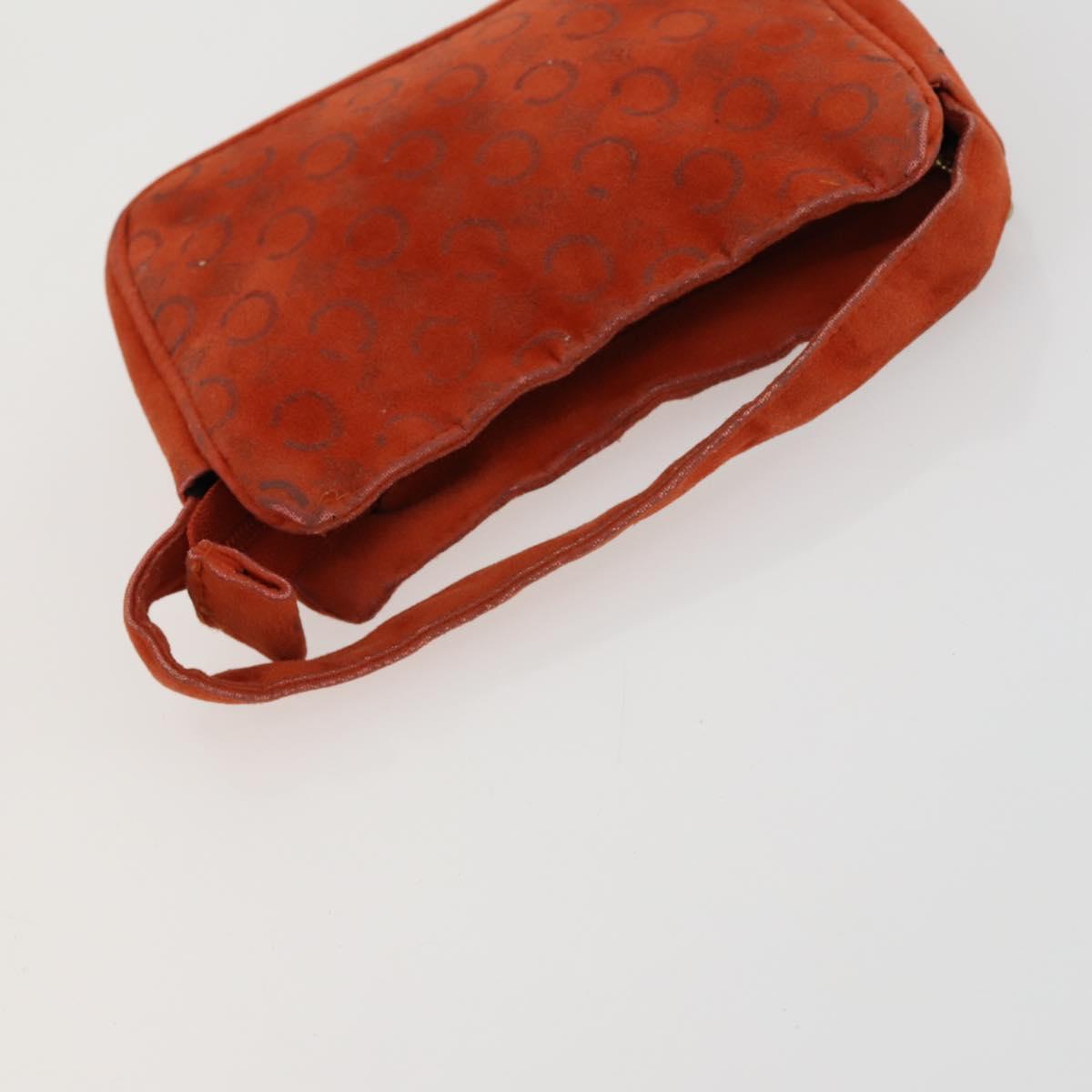 CELINE Macadam Canvas Bag PVC Leather Suede 3 Set Beige Orange Auth ti3616