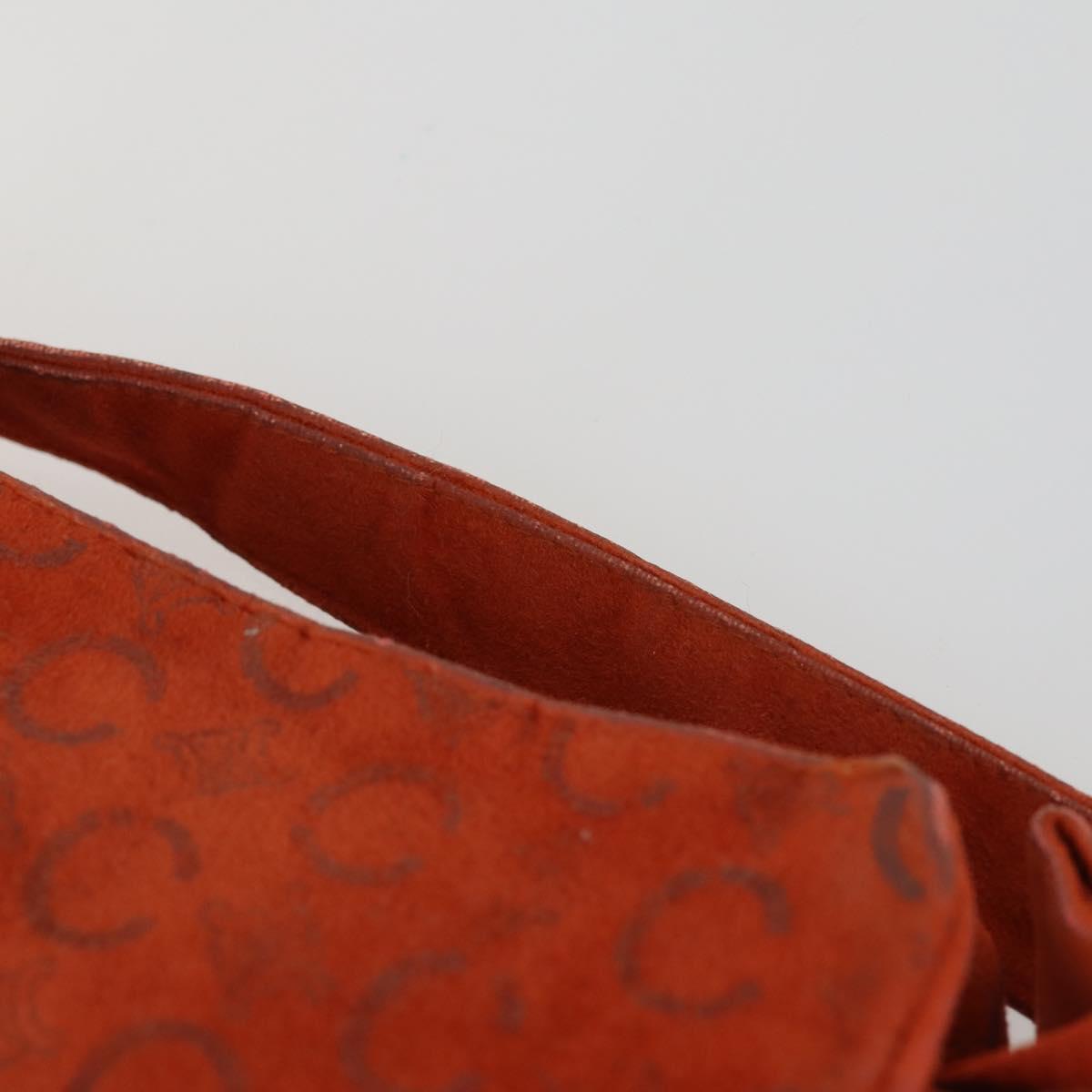 CELINE Macadam Canvas Bag PVC Leather Suede 3 Set Beige Orange Auth ti3616