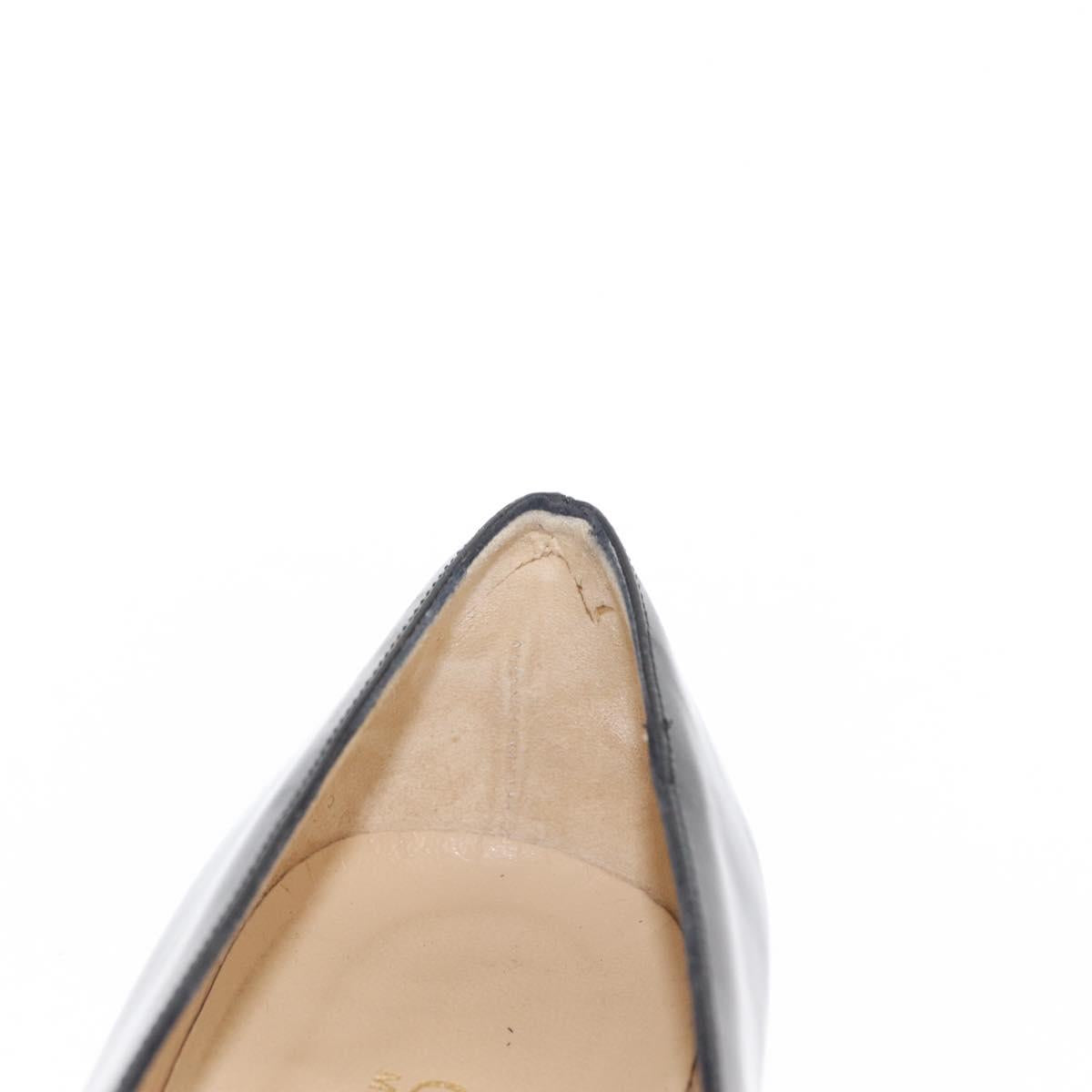 GUCCI Pumps Patent leather Black Auth ti3629