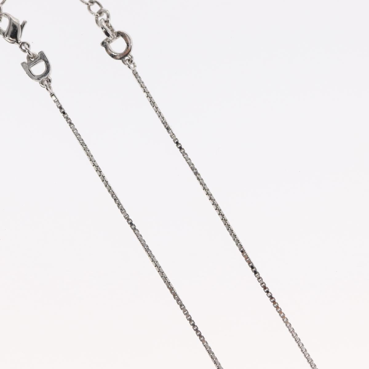 Christian Dior Choker metal Silver Auth ti3633