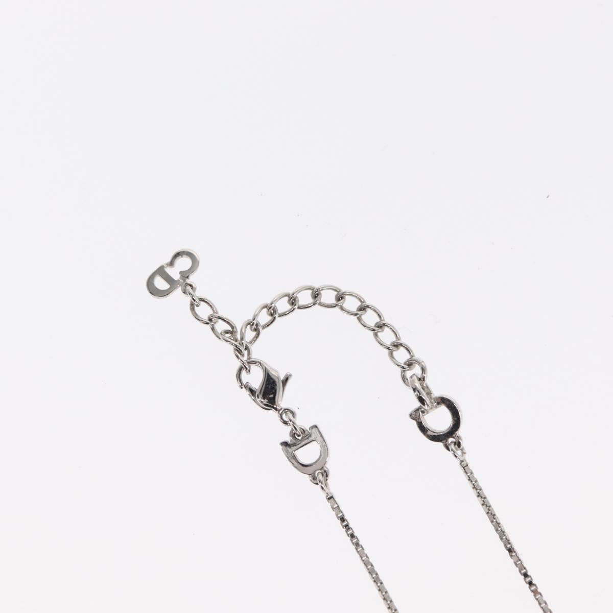 Christian Dior Choker metal Silver Auth ti3633