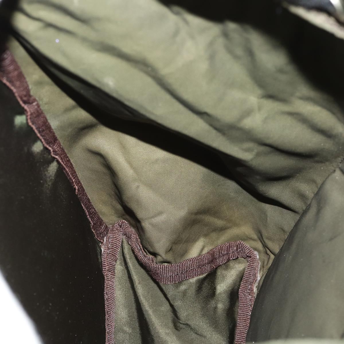 PRADA Backpack Nylon Green Silver Auth ti3636