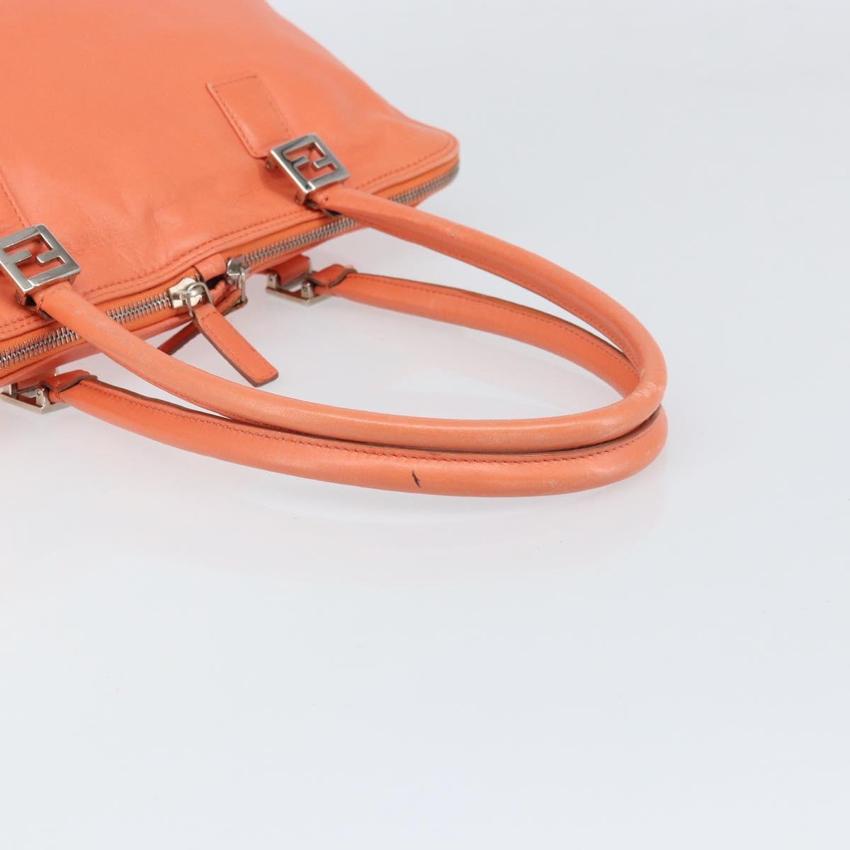 FENDI Hand Bag Leather Pink Silver Auth ti3638