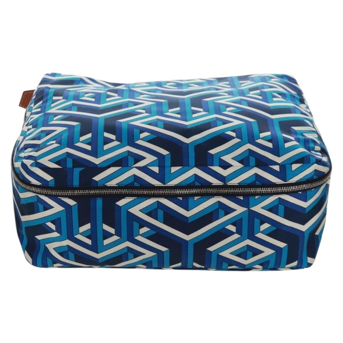 HERMES Ousdevoyage PM Pouch Silk Blue Auth ti3647SM