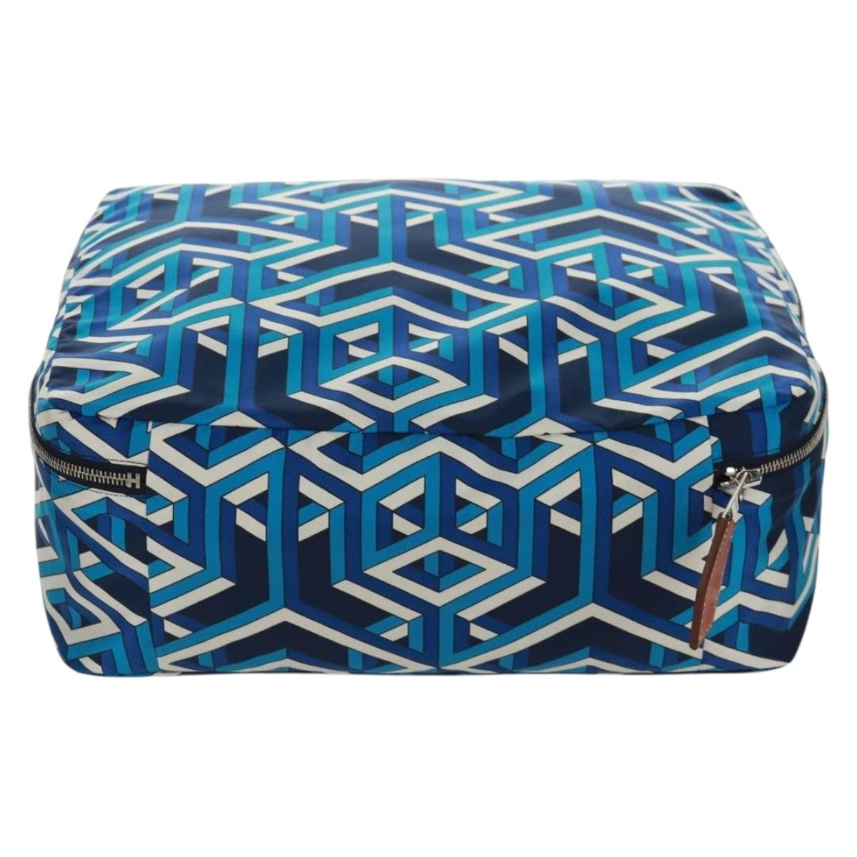 HERMES Ousdevoyage PM Pouch Silk Blue Auth ti3647SM
