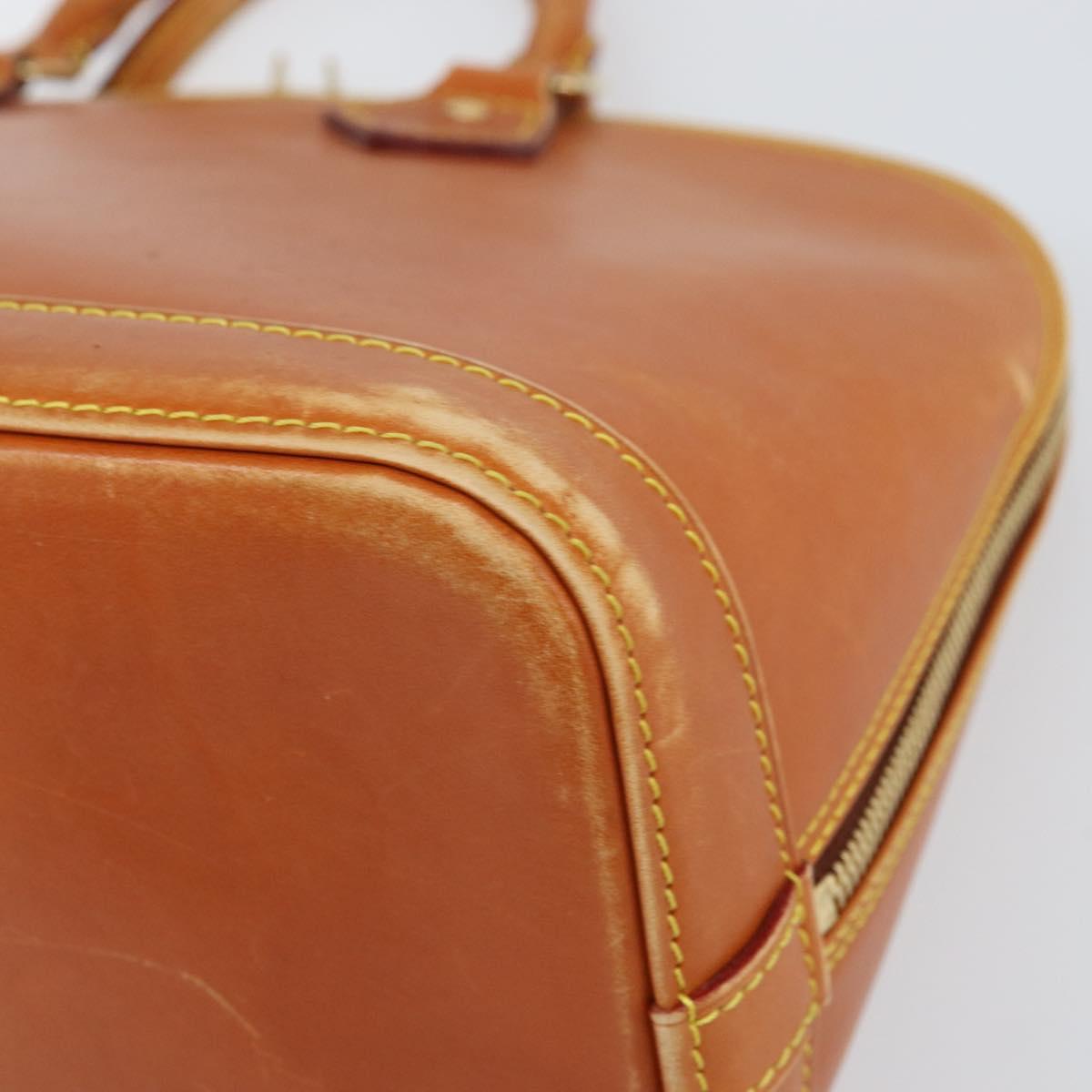 LOUIS VUITTON Nomad leather Alma Hand Bag Beige M85000 LV Auth ti3649