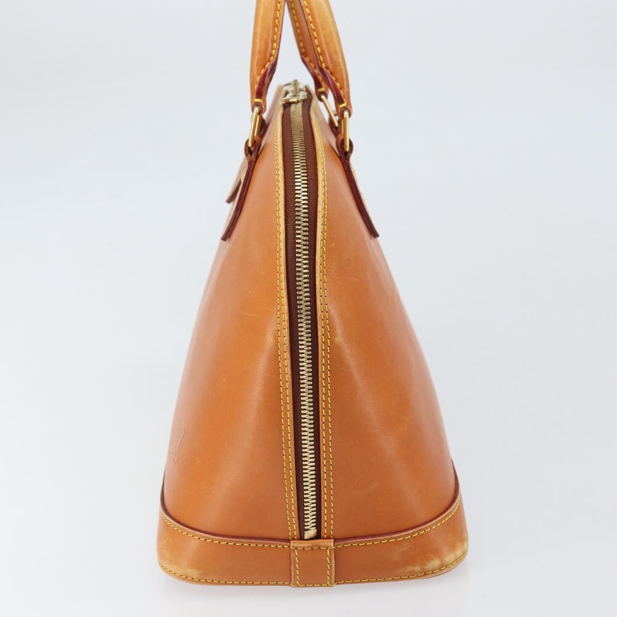 LOUIS VUITTON Nomad leather Alma Hand Bag Beige M85000 LV Auth ti3649