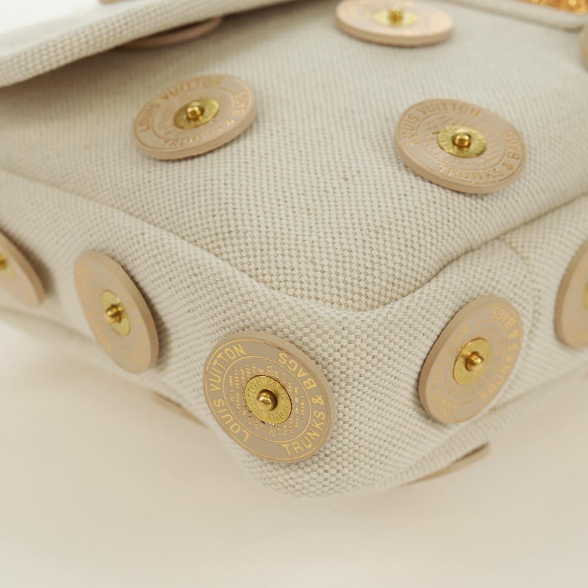 LOUIS VUITTON Tinkerbell Polka Dots Panama Bag Canvas White M95407 Auth ti3650SM