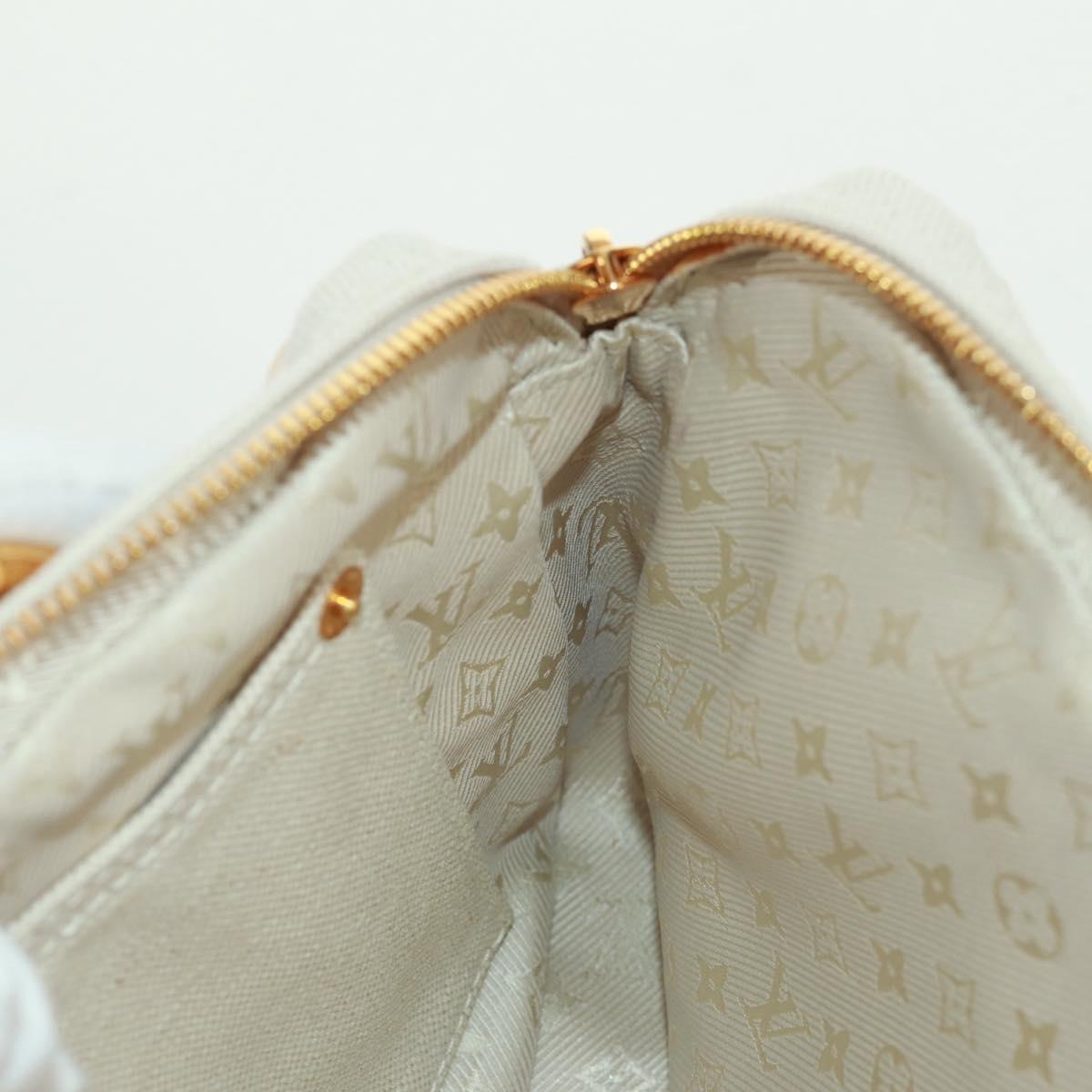 LOUIS VUITTON Tinkerbell Polka Dots Panama Bag Canvas White M95407 Auth ti3650SM
