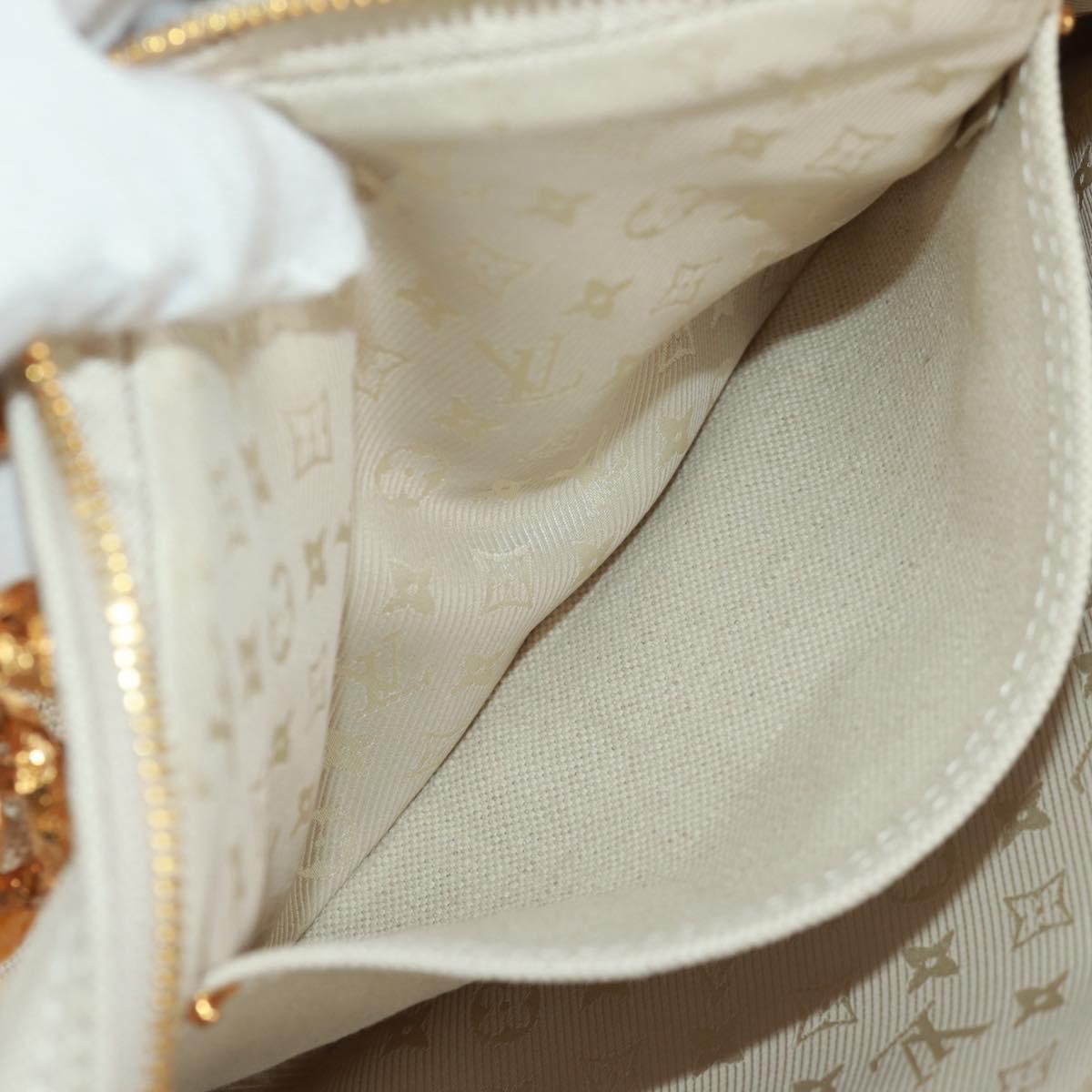 LOUIS VUITTON Tinkerbell Polka Dots Panama Bag Canvas White M95407 Auth ti3650SM