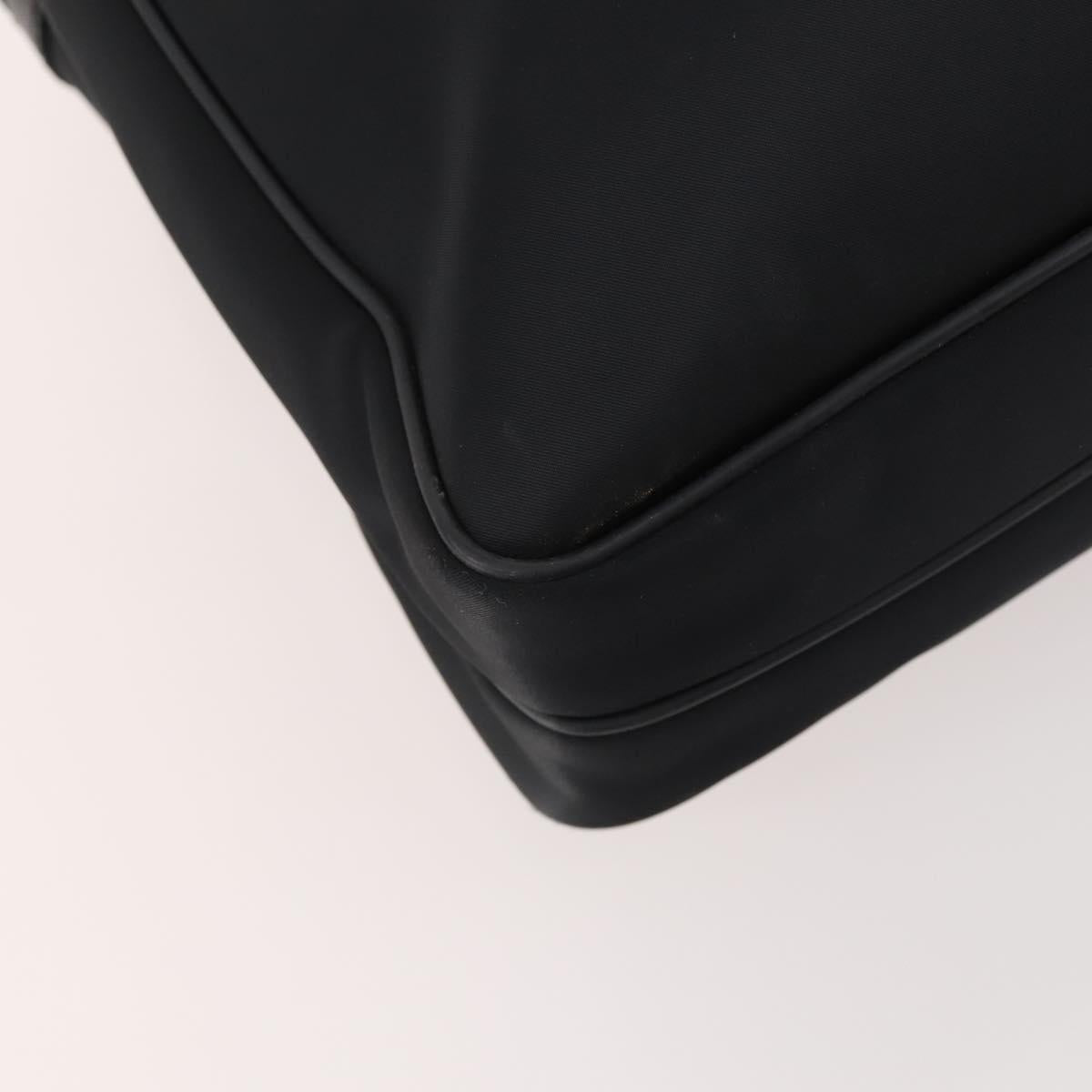 BURBERRY Business Bag Nylon Black Silver Auth ti3655