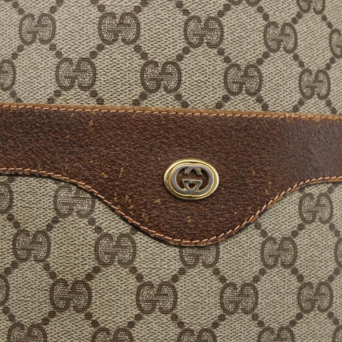 GUCCI GG Supreme Web Sherry Line Tote Bag PVC Beige Red 89 02 003 Auth ti3661