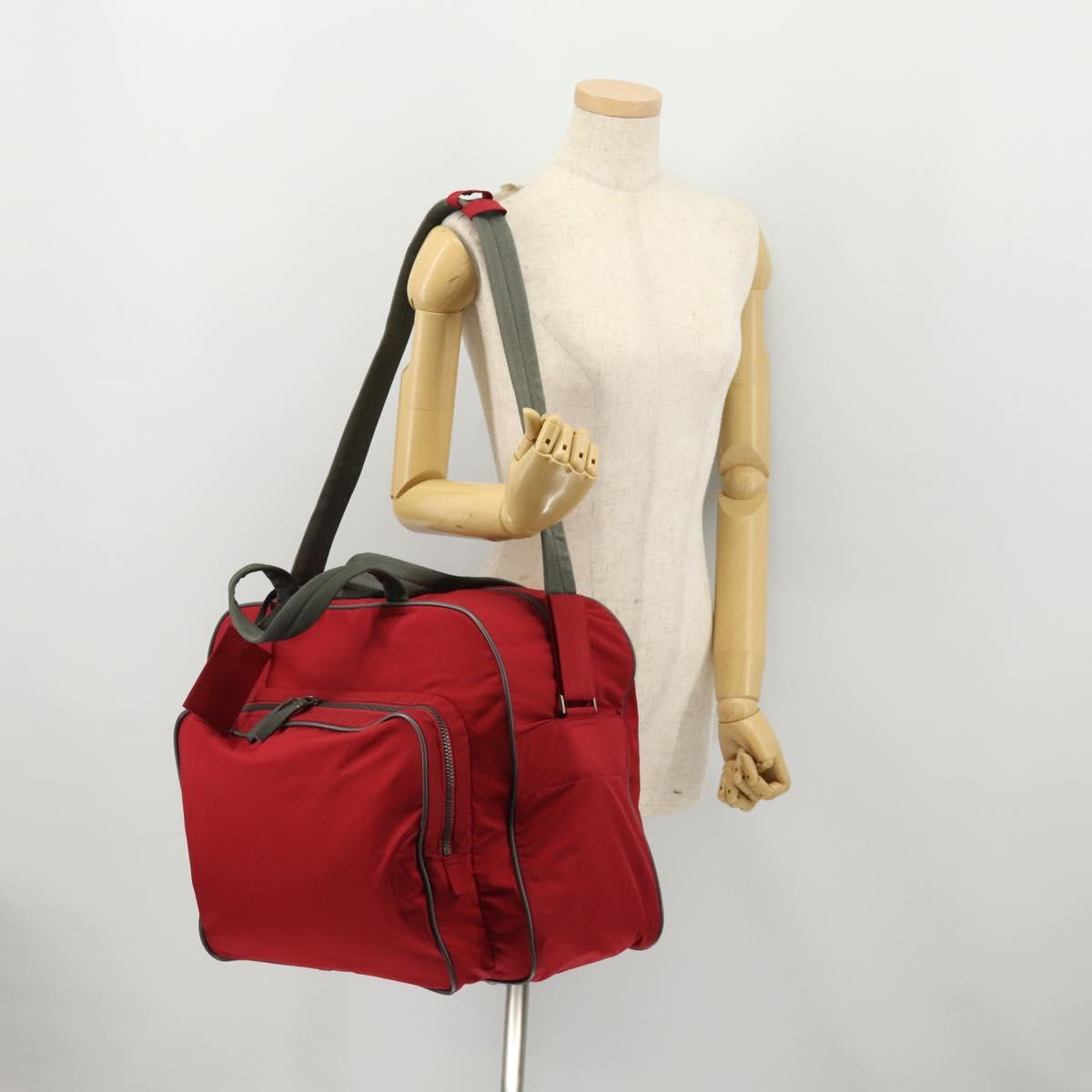 PRADA Sports Boston Bag Nylon 2way Red Auth ti3664