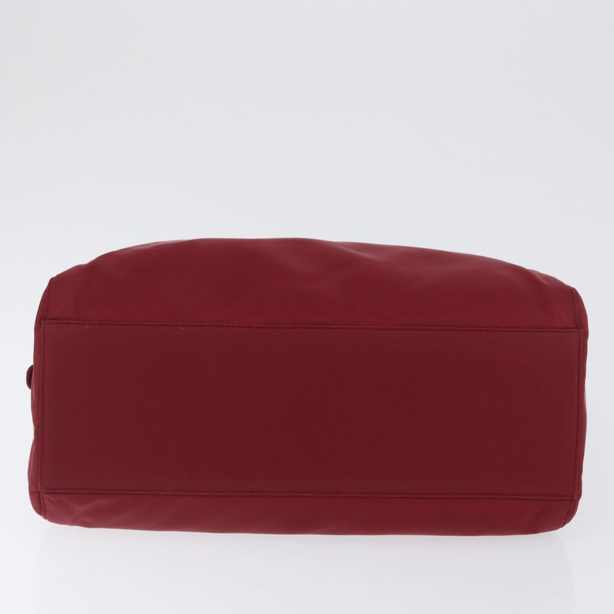 PRADA Hand Bag Nylon Red Auth ti3669